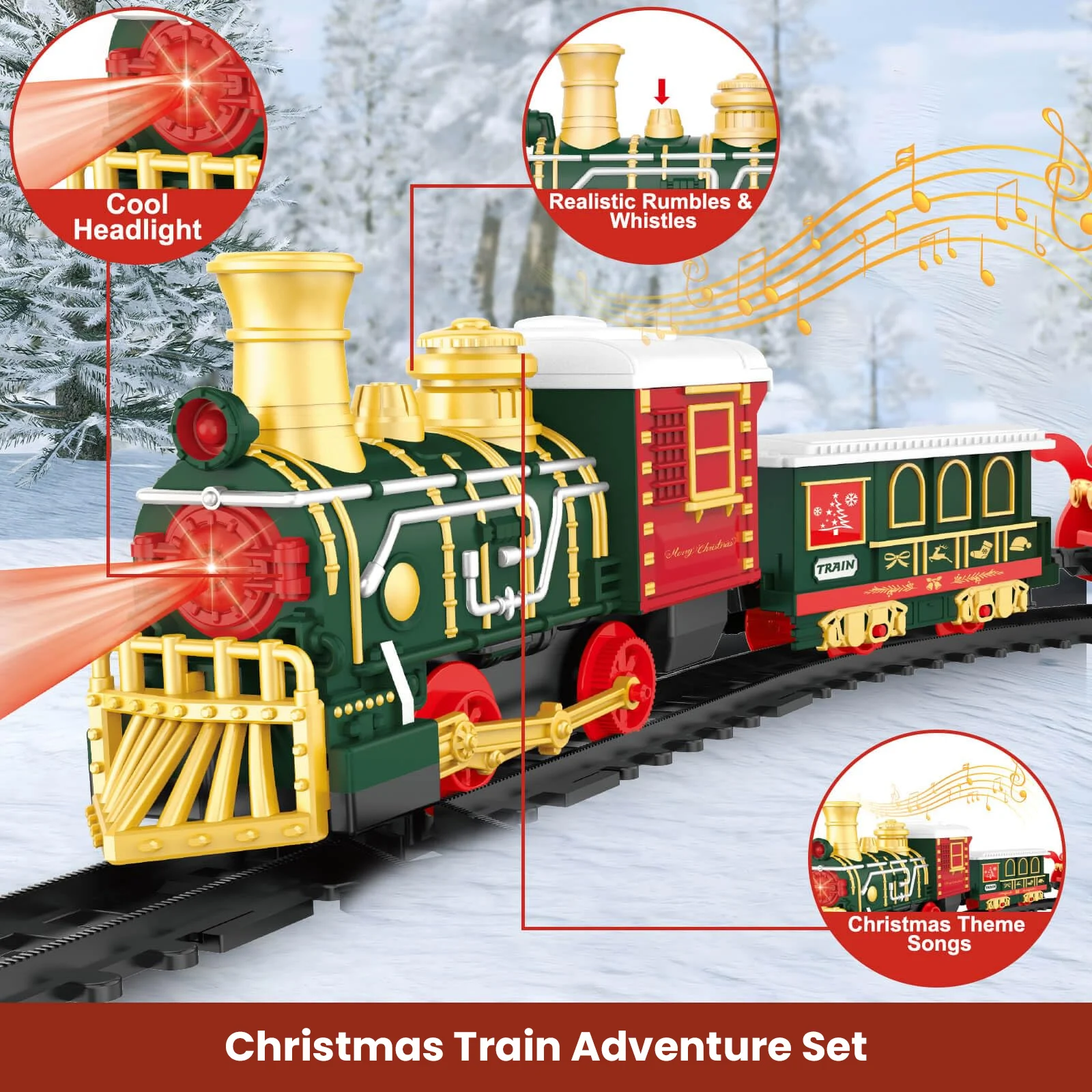 Christmas Train Set Model Car  - Kids Toys Xmas ulasan dan harga