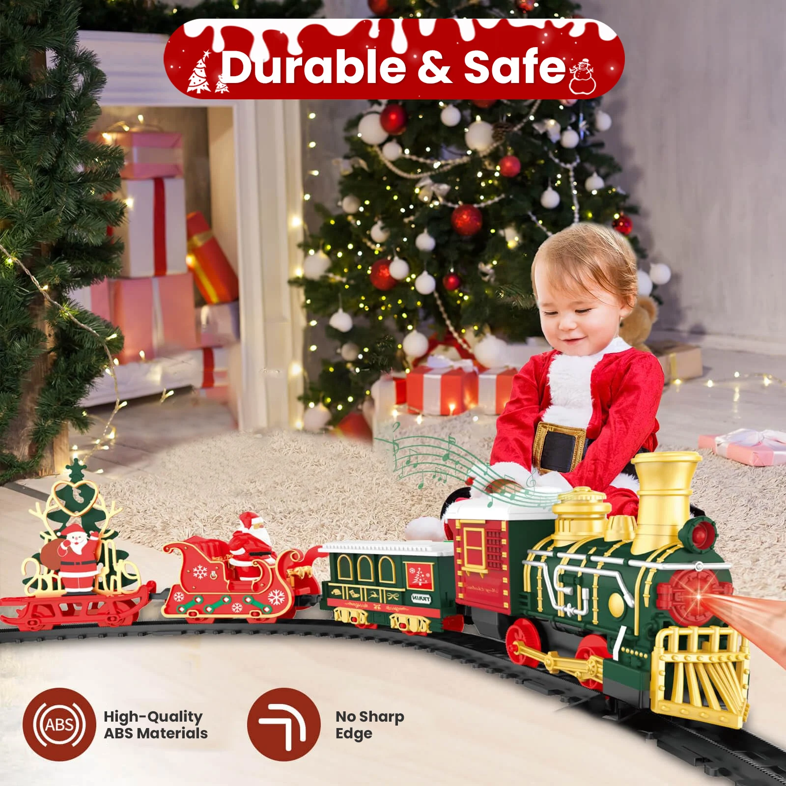 Christmas Train Set Model Car  - Kids Toys Xmas ulasan dan harga