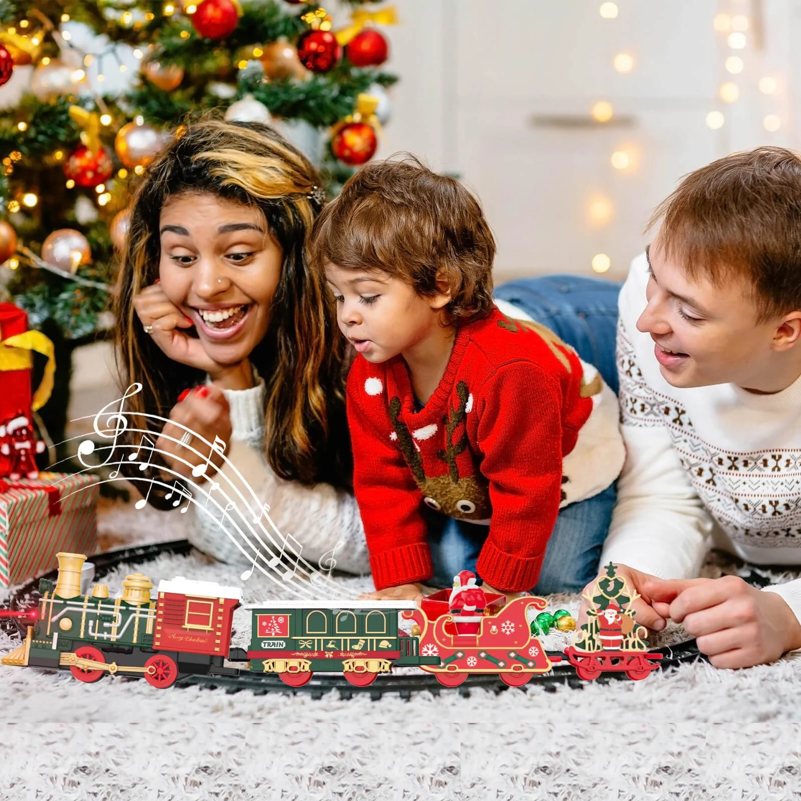 Christmas Train Set Model Car  - Kids Toys Xmas ulasan dan harga