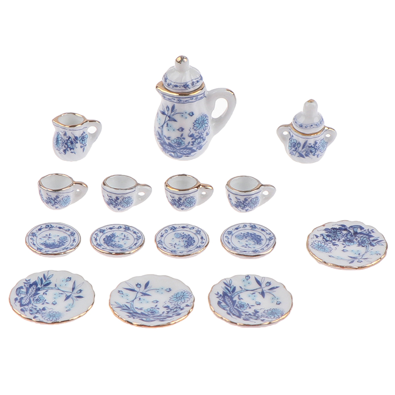 15Pcs 1:12 Miniature Porcelain - Kids Toys Kitchen Set ulasan dan harga