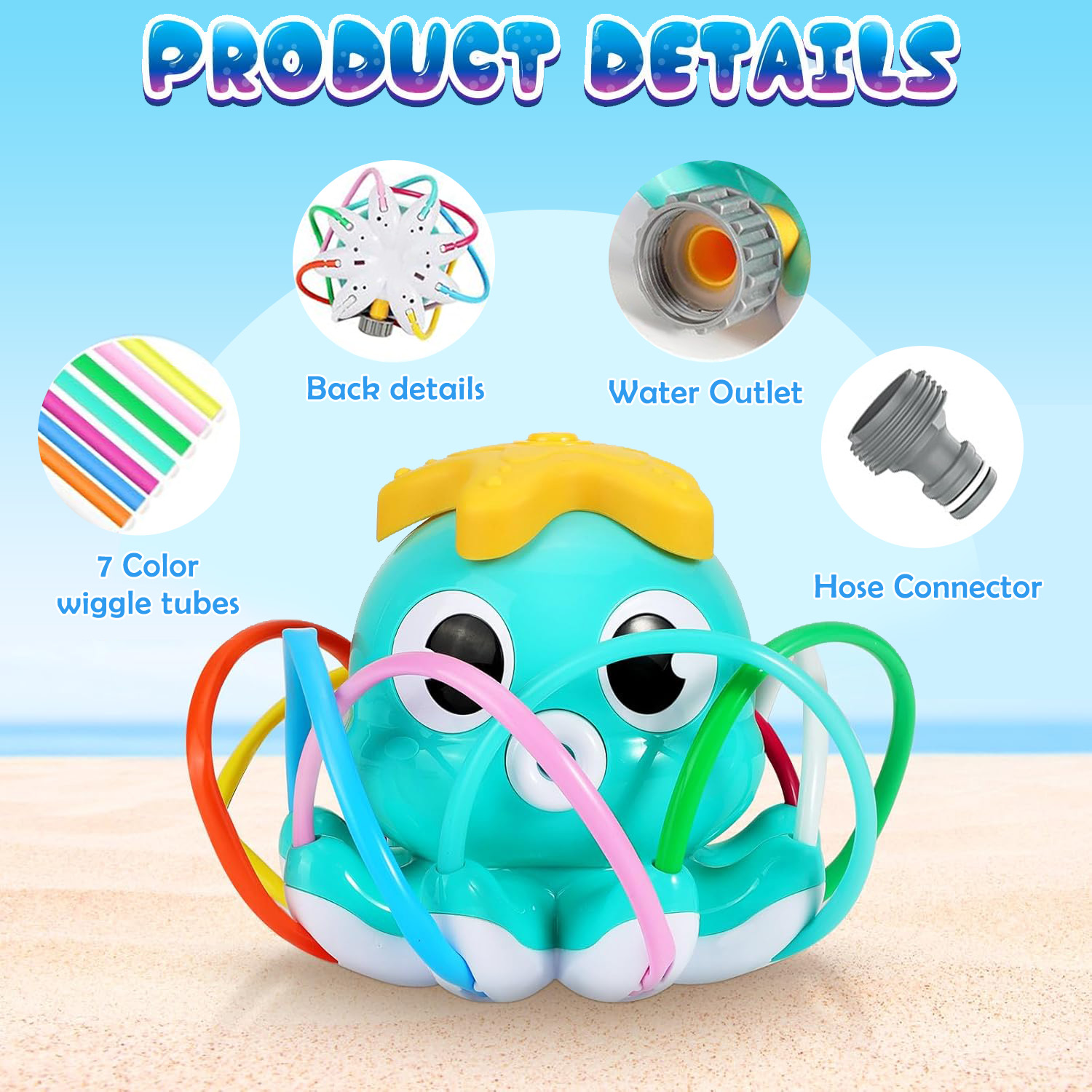 Octopus Sprinkler Water Spray  - Kids Yard Toys ulasan dan harga