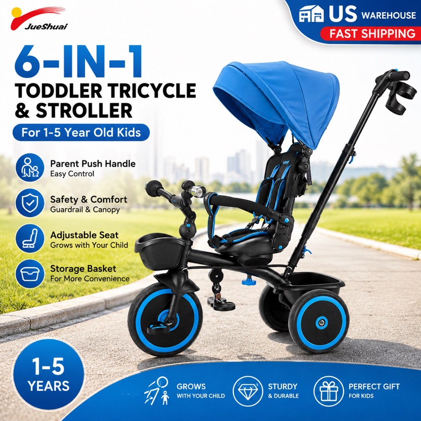 Toddler Tricycle & Stroller fo - Kids Toys 3 Year Old ulasan dan harga