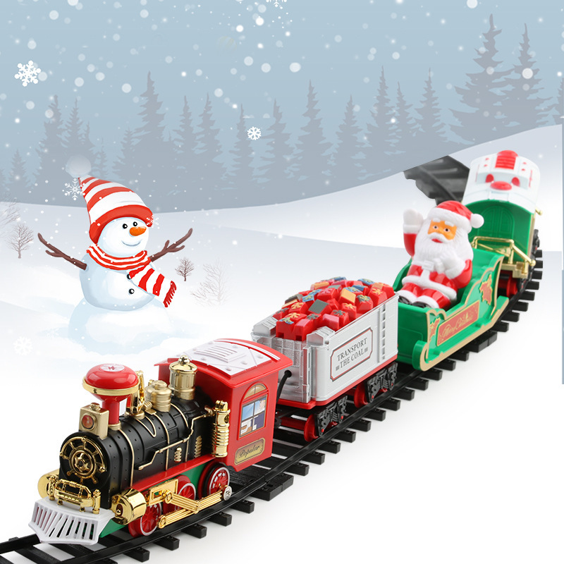 Electric Christmas Train Set M - Kids Toys Xmas ulasan dan harga