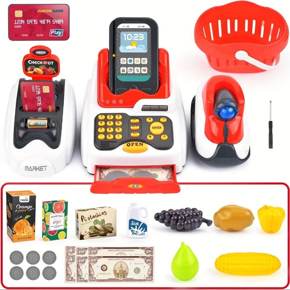 33PCS Toy Cash Register for Ki - Toy Cash Register ulasan dan harga